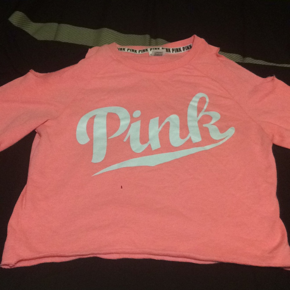 Victoria's Secret Pink cut out shoulder sweatshirt